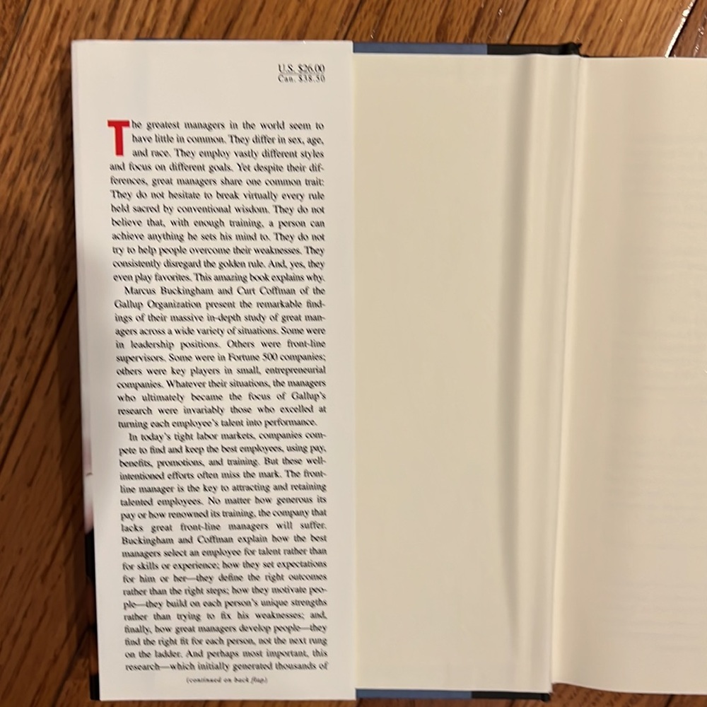 NWT First, Break All The Rules book - Picture 2 of 5